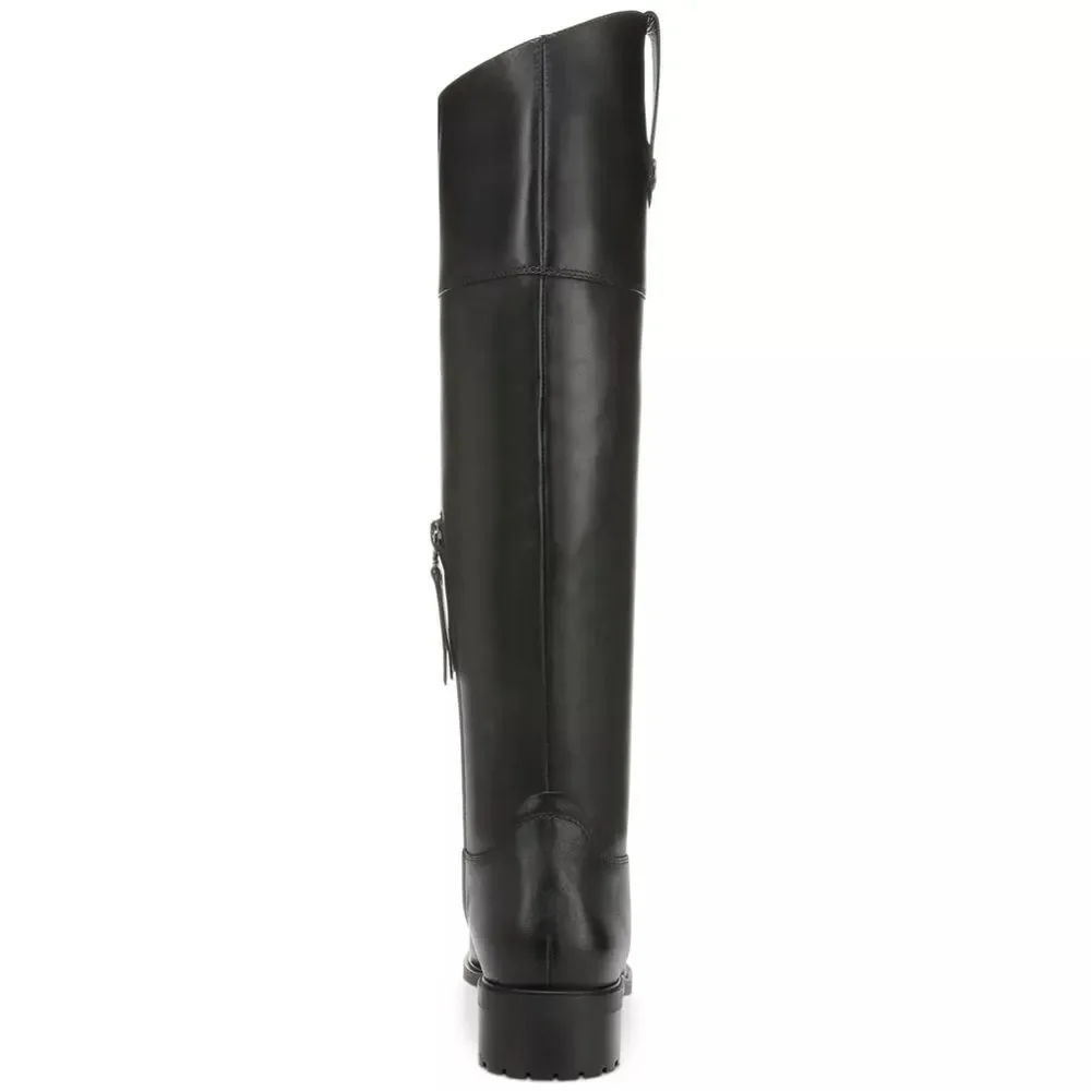 Sam Edelman Drina Leather Riding Knee-High Boots, Black, New, Size 11M